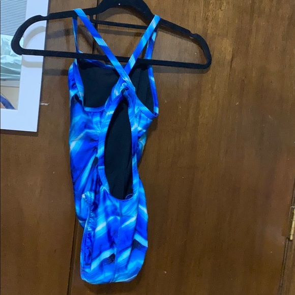 blue one piece swimsuit - Picture 4 of 4